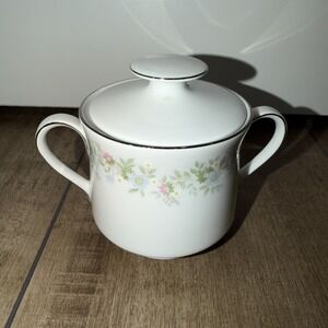 Johann Haviland Forever Spring Sugar Bowl with Lid 4 3/8" Bavaria Germany